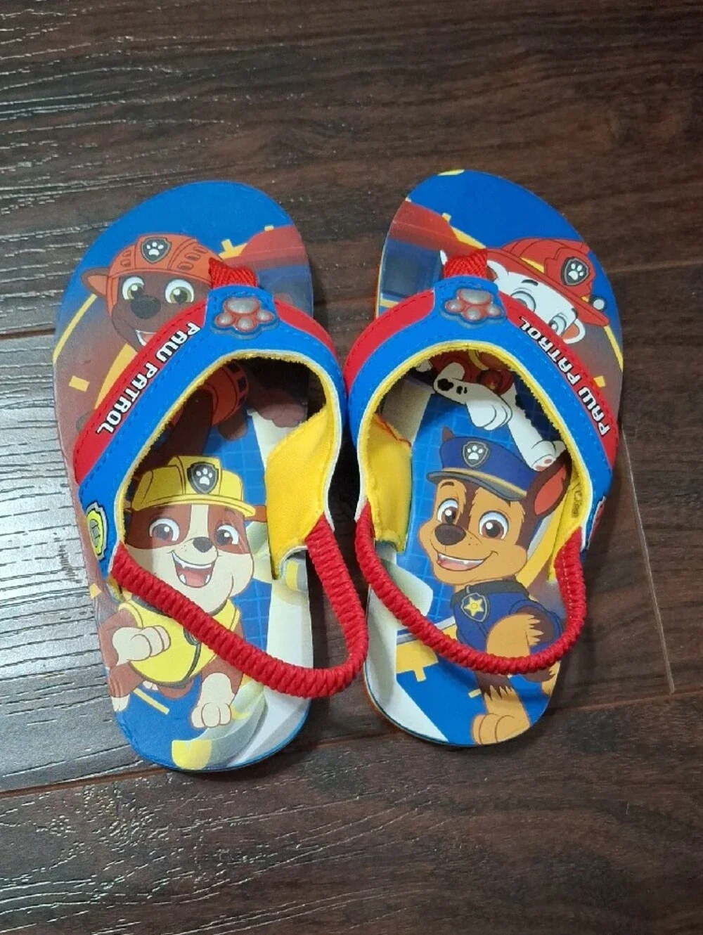 Paw Patrol Red, Blue & Yellow Kids' Character Sandals Size 9/10